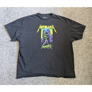 Metallica Death Reaper T-Shirt 2XL - Black Graphic Band Tee - 2022 Official